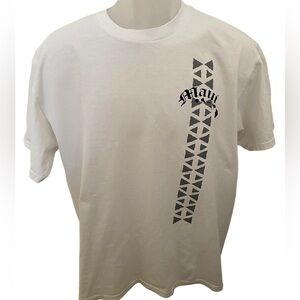 Alstyle Apparel MAUI Motif Hawaiian Tee Shirt Men L Large